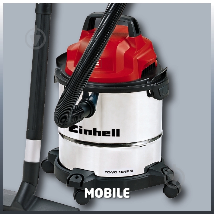 Пылесос Einhell для сухой и влажной уборки TC-VC 1812 S - фото 5