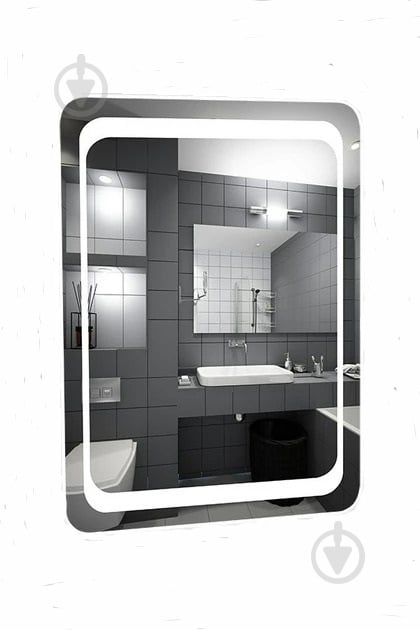 Дзеркало Україна 03 ML-48 з Led підсвіткою 550х690 мм - фото 1