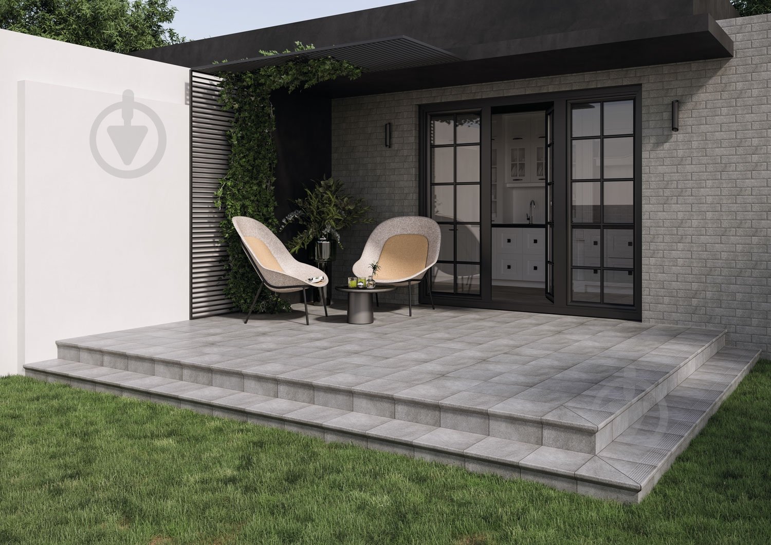 Клинкерная плитка Ceramika Paradyz Mattone sabbia grafit elewacja 24,5x6,6 см - фото 3