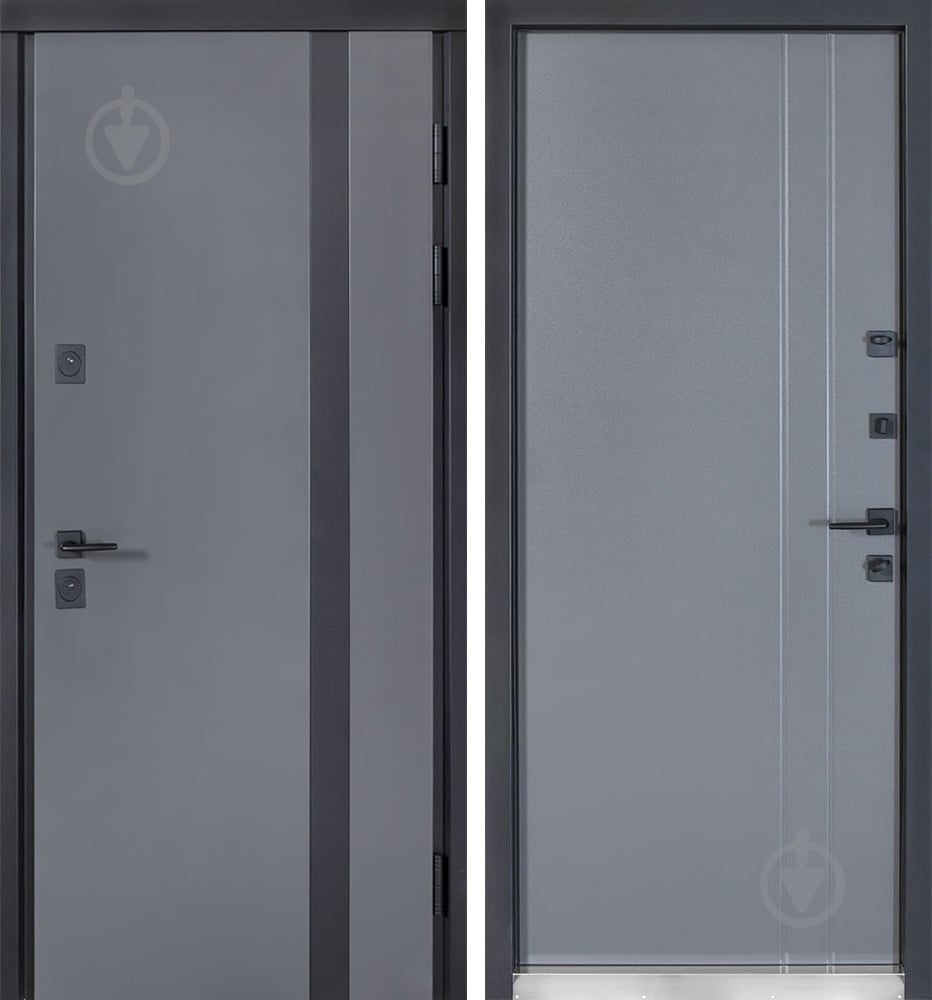 Двері вхідні Булат Котедж 710 титан 2050x850 мм праві - фото 1