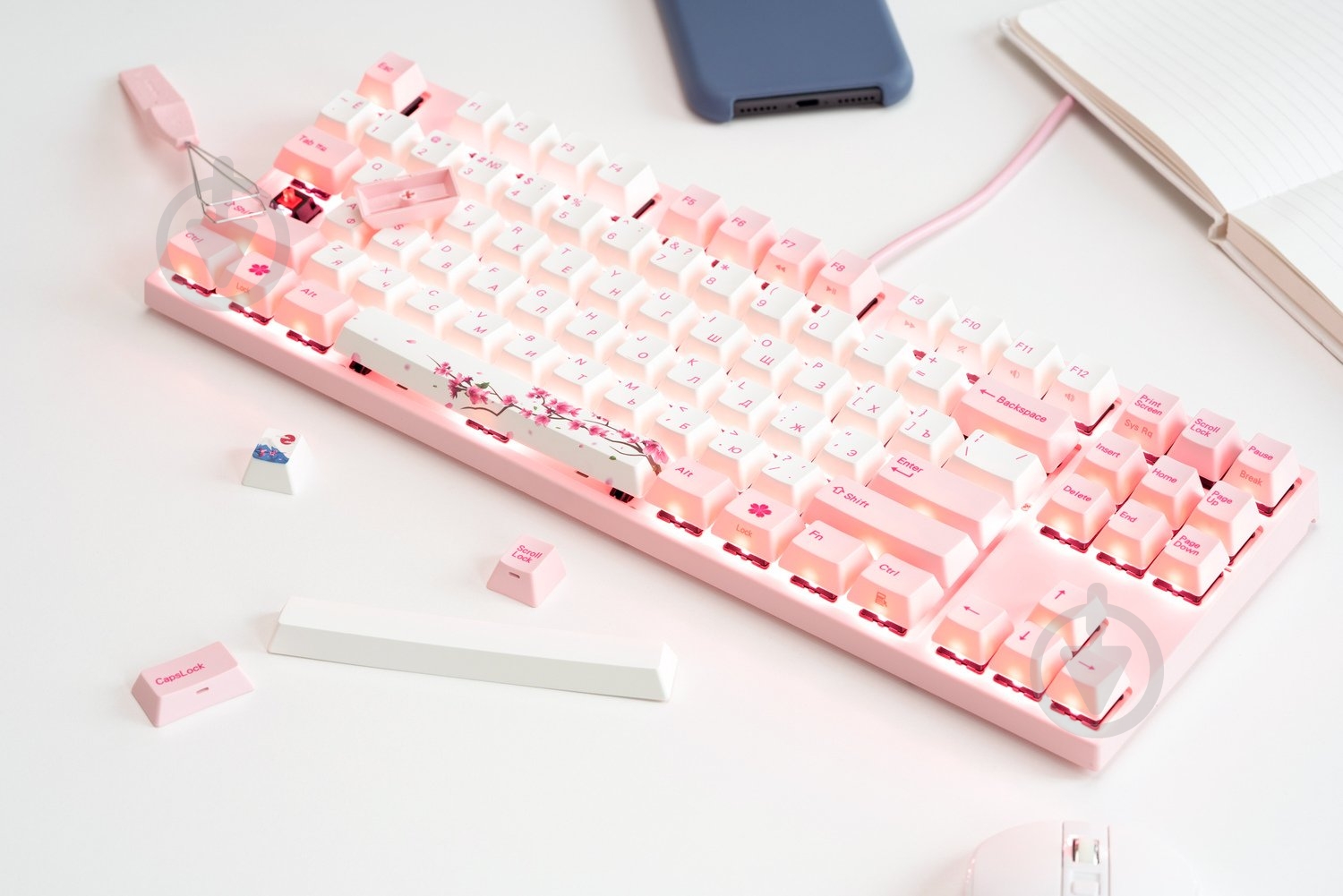 Клавиатура Varmilo VA87M Sakura Cherry MX Brown (VA87MN2P/PP88RA) - фото 13