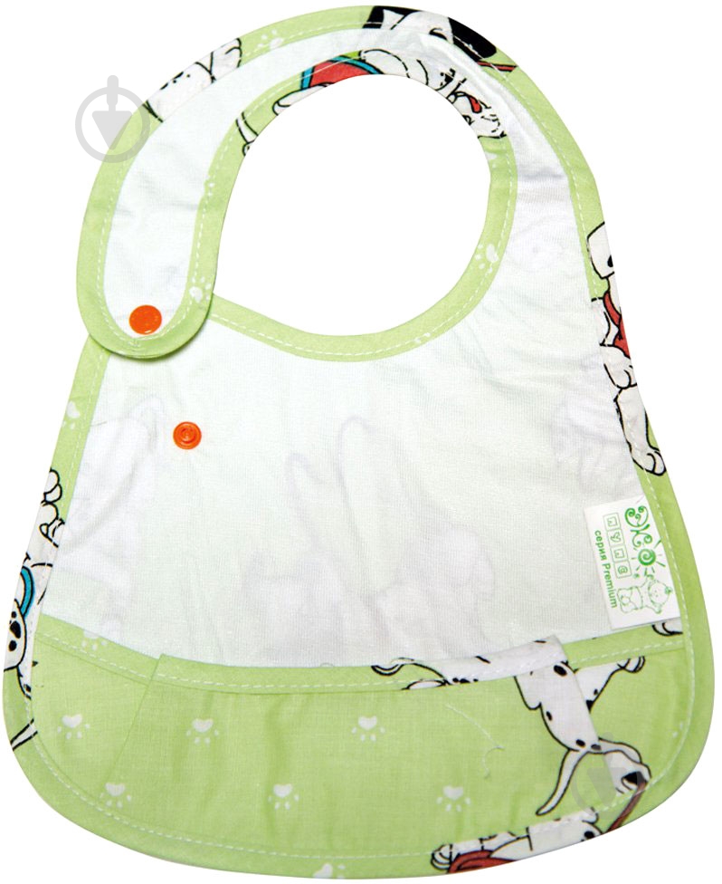 Слюнявчик Эко Пупс Premium белый - фото 1