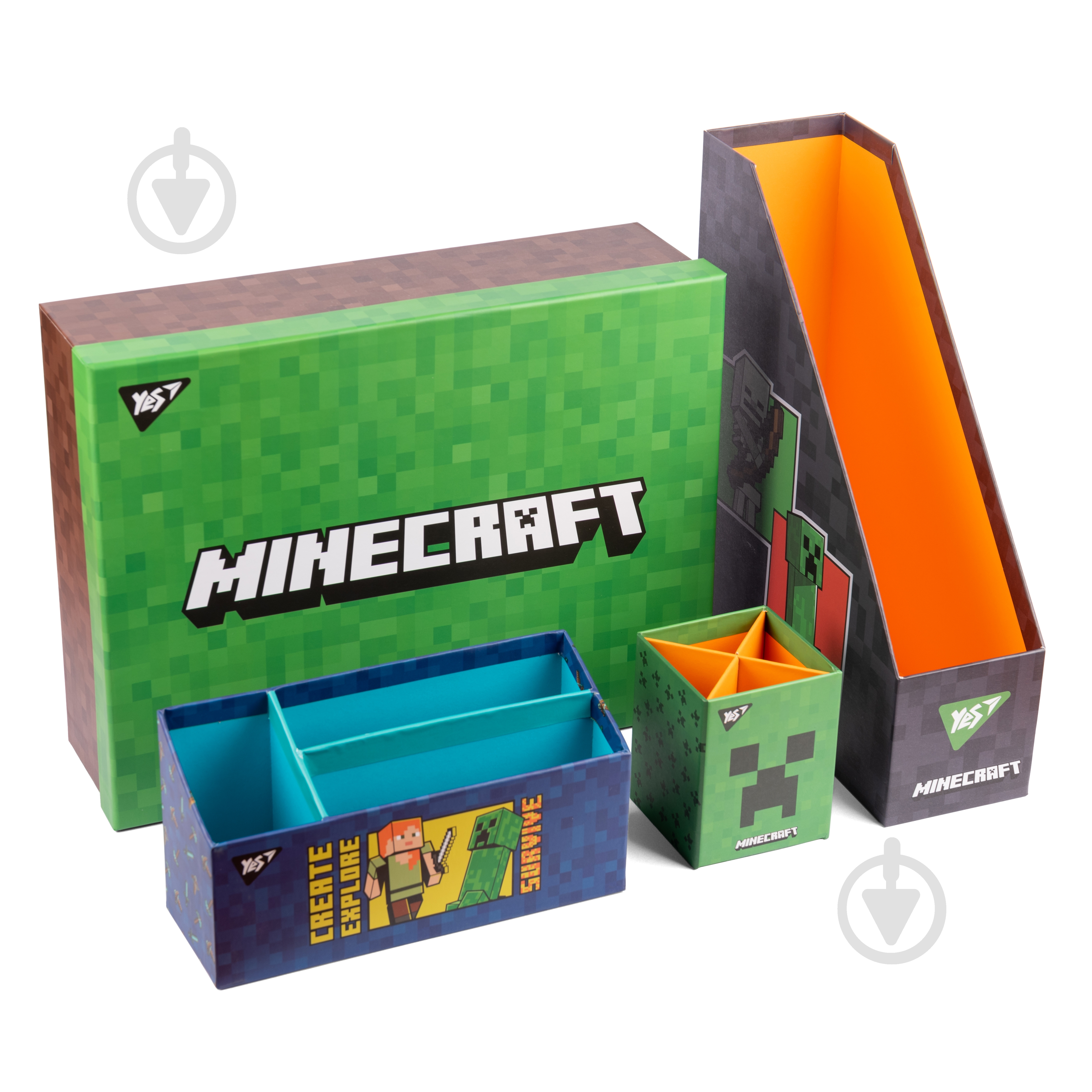 Органайзер настольный Minecraft 4 предмета YES - фото 1 Органайзер настольный Minecraft 4 предмета YES - фото 1