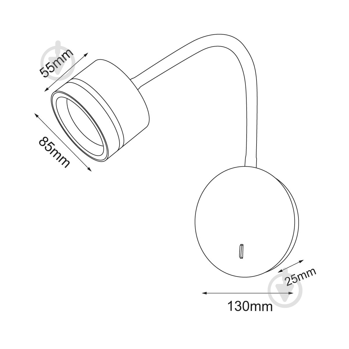 Светильник настенный LED CONCEPT NURE LC-WL 8555 1xGX53 черный - фото 5
