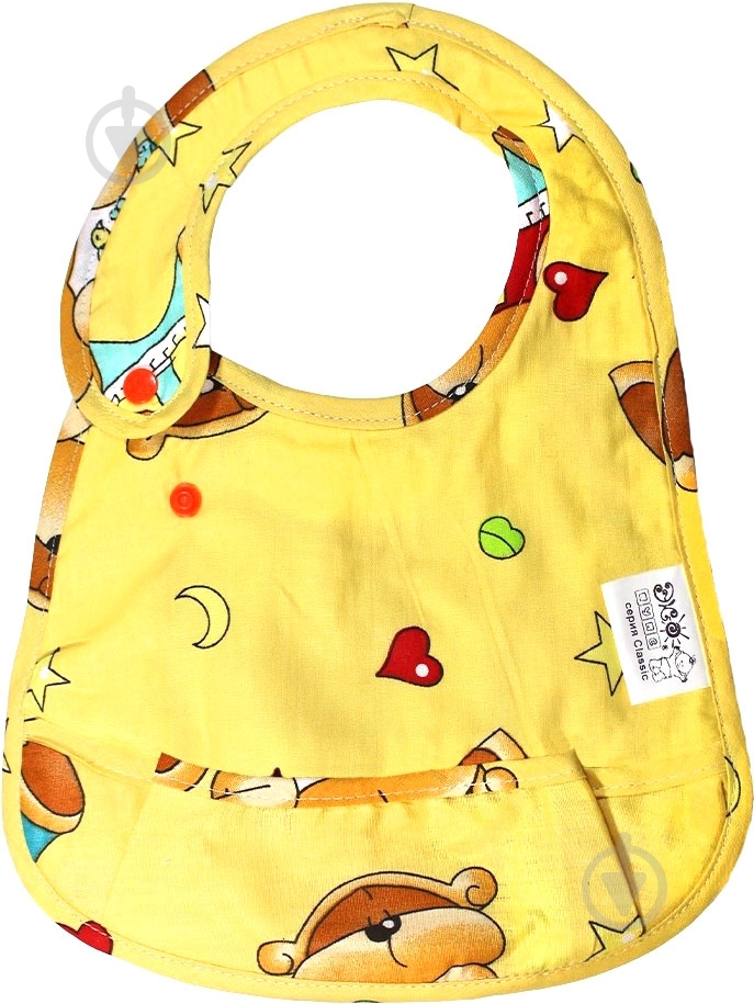 Слюнявчик Эко Пупс Classiс желтый - фото 1 Слюнявчик Эко Пупс Classiс желтый - фото 1