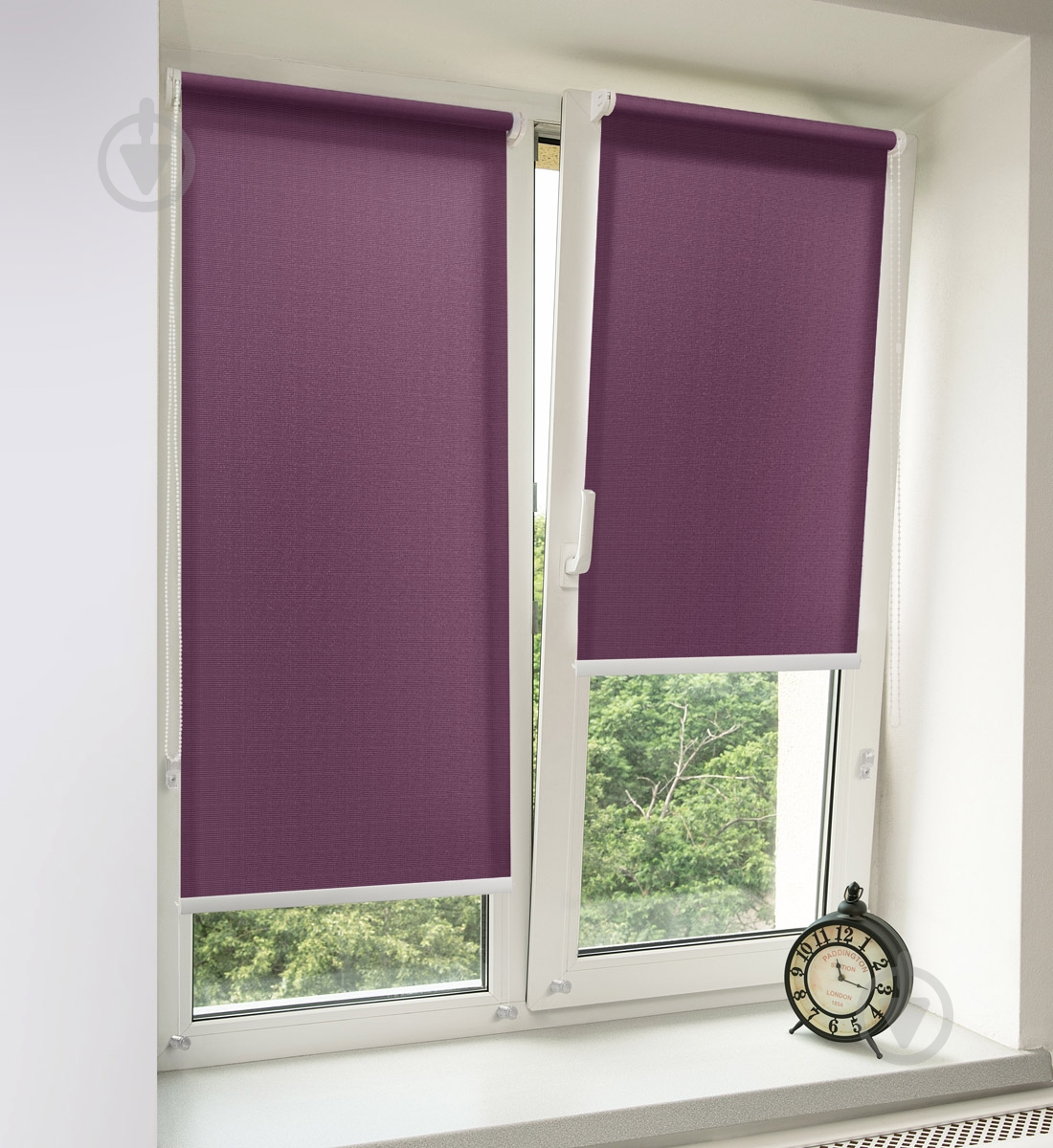 Ролета мини Rollotex ROYAL с фиксацией под наклон орхидея 40x180 см - фото 2