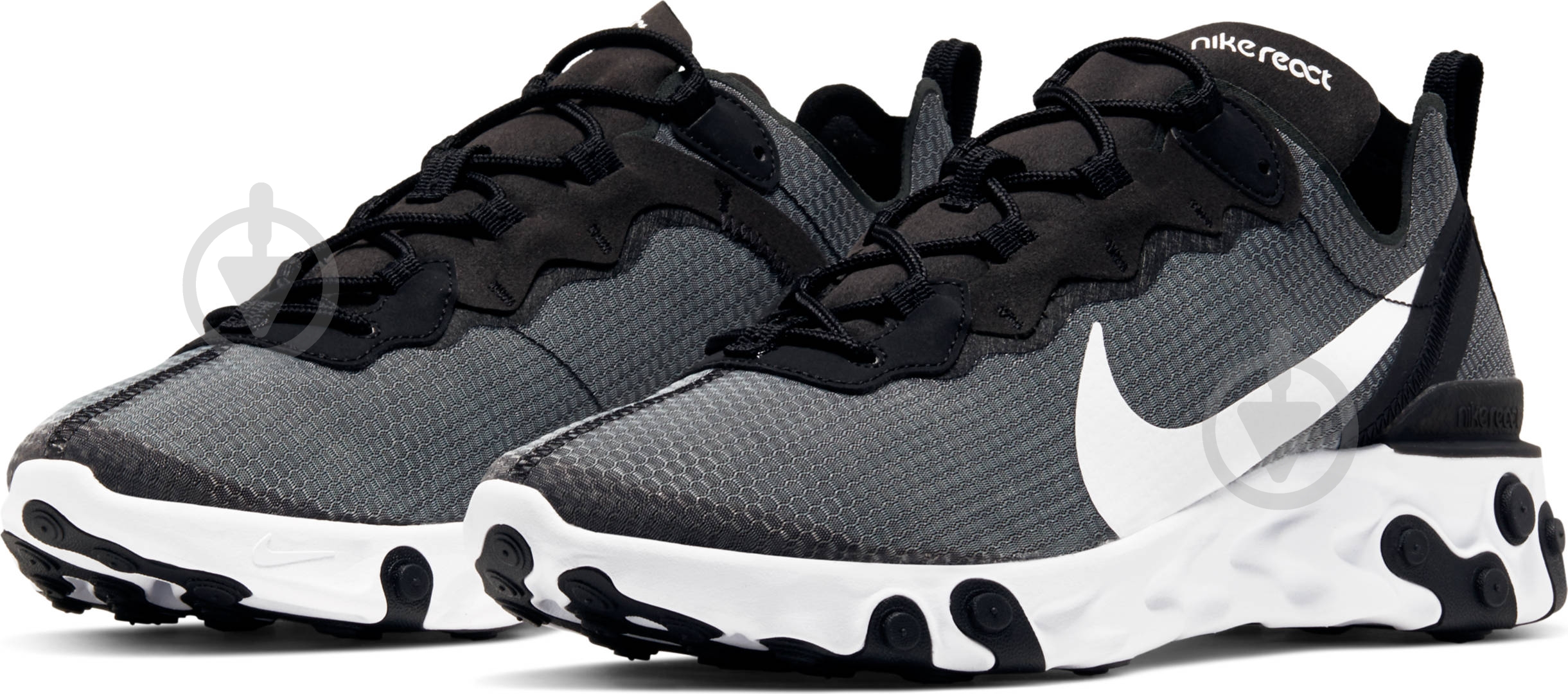 Кросівки чоловічі демісезонні Nike REACT ELEMENT 55 SE CI3831-002 р.42,5 чорні із білим - фото 1 Кросівки чоловічі демісезонні Nike REACT ELEMENT 55 SE CI3831-002 р.42,5 чорні із білим - фото 1