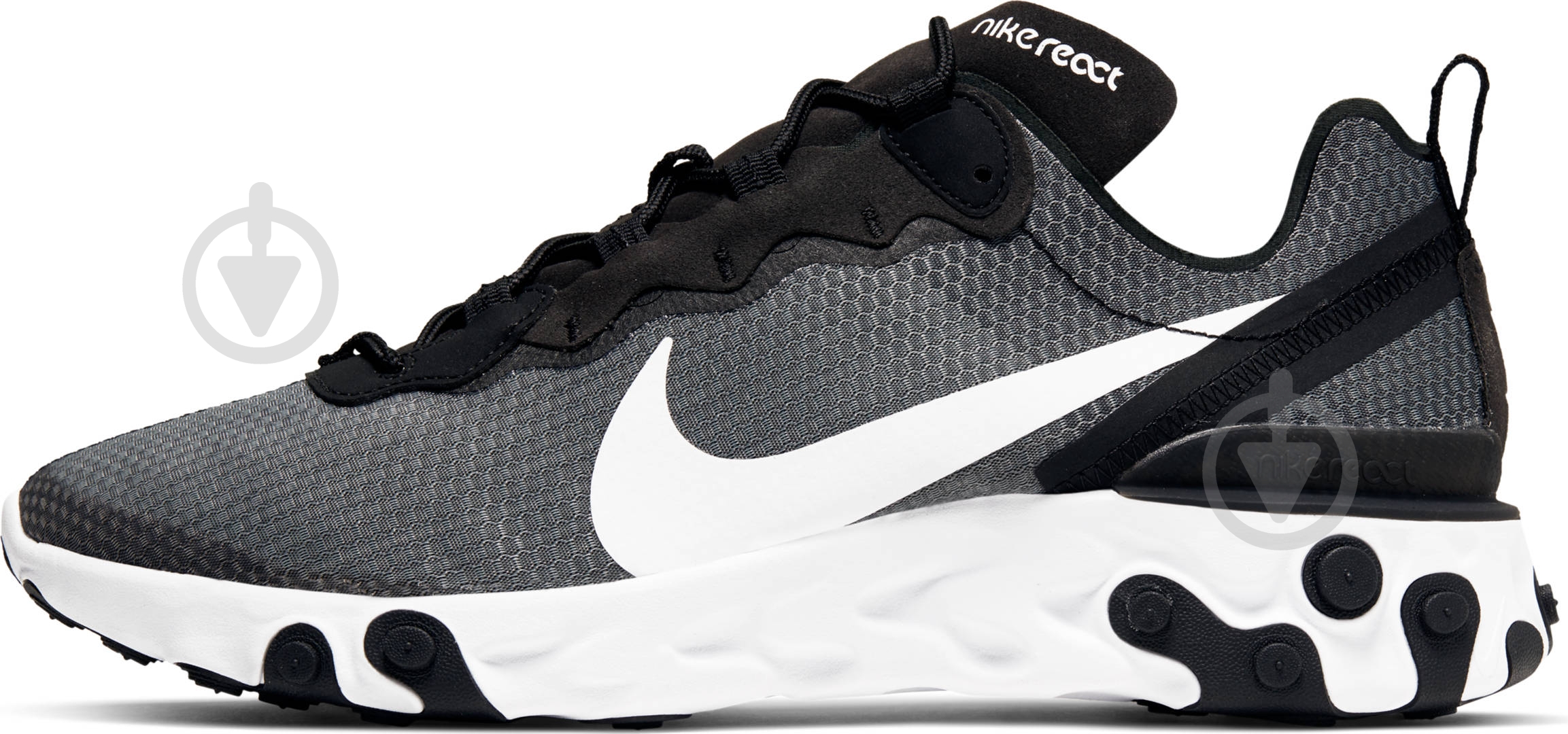 Кросівки чоловічі демісезонні Nike REACT ELEMENT 55 SE CI3831-002 р.42,5 чорні із білим - фото 5 Кросівки чоловічі демісезонні Nike REACT ELEMENT 55 SE CI3831-002 р.42,5 чорні із білим - фото 5