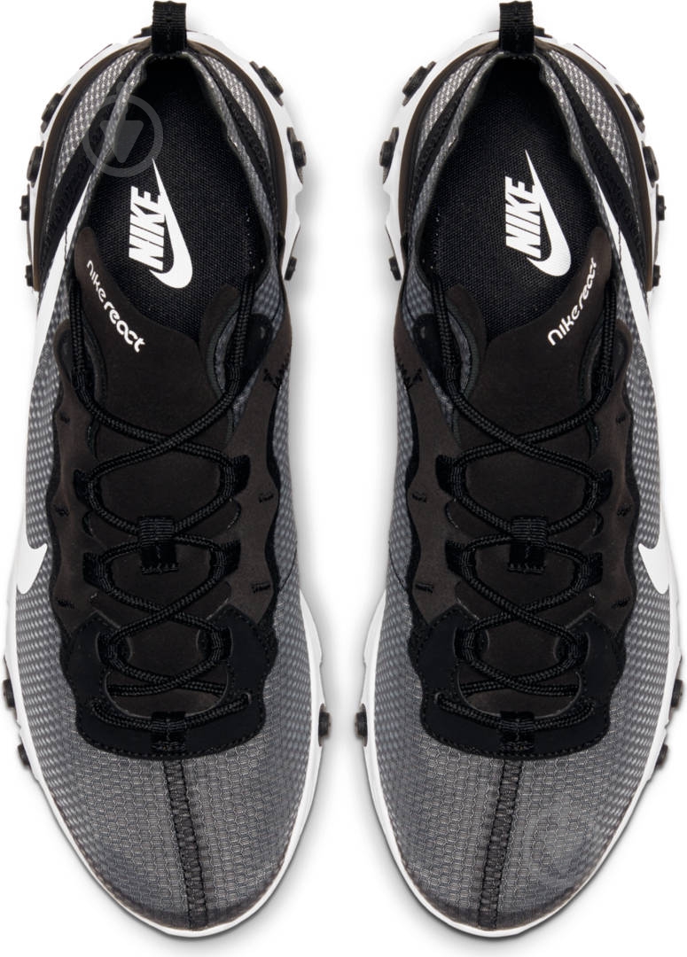 Кросівки чоловічі демісезонні Nike REACT ELEMENT 55 SE CI3831-002 р.42,5 чорні із білим - фото 7 Кросівки чоловічі демісезонні Nike REACT ELEMENT 55 SE CI3831-002 р.42,5 чорні із білим - фото 7