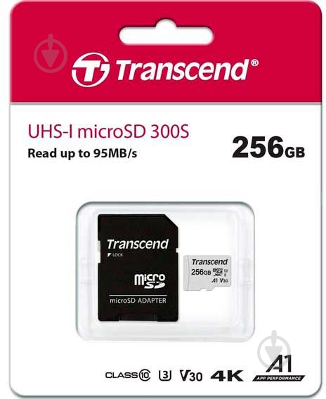 Карта памяти Transcend microSDXC 256 ГБ UHS-I Class 3 (U3) (TS256GUSD340S) 340S A2 - фото 2 Карта памяти Transcend microSDXC 256 ГБ UHS-I Class 3 (U3) (TS256GUSD340S) 340S A2 - фото 2