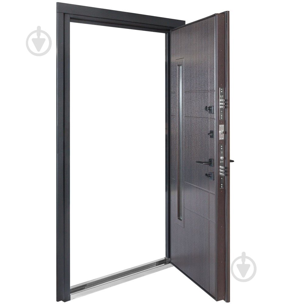 Двері вхідні Булат Термо Хаус 705 венге темний / венге темний 2050x950 мм ліві - фото 4 Двері вхідні Булат Термо Хаус 705 венге темний / венге темний 2050x950 мм ліві - фото 4
