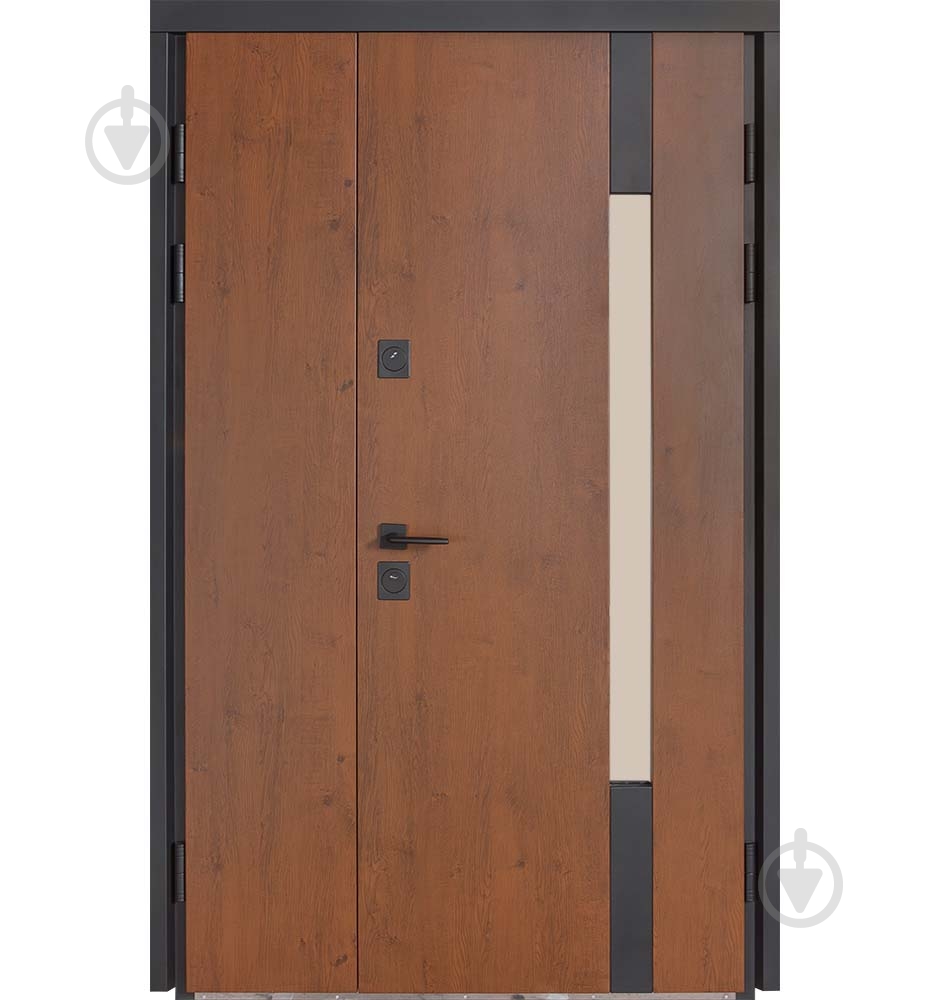 Двері вхідні Булат Термо Хаус 705 дуб бронзовий / горіх 2050x1200 мм ліві - фото 1 Двері вхідні Булат Термо Хаус 705 дуб бронзовий / горіх 2050x1200 мм ліві - фото 1