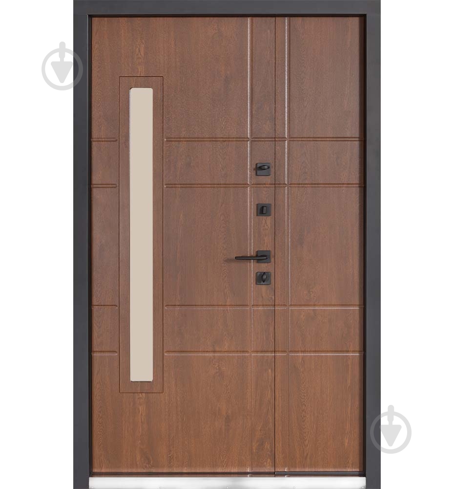 Двері вхідні Булат Термо Хаус 705 дуб бронзовий / горіх 2050x1200 мм ліві - фото 2 Двері вхідні Булат Термо Хаус 705 дуб бронзовий / горіх 2050x1200 мм ліві - фото 2