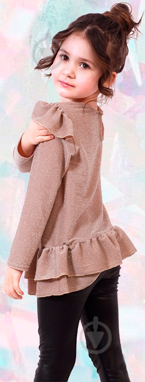 Кофта PURPURINO 128 бежевый - фото 2 Кофта PURPURINO 128 бежевый - фото 2