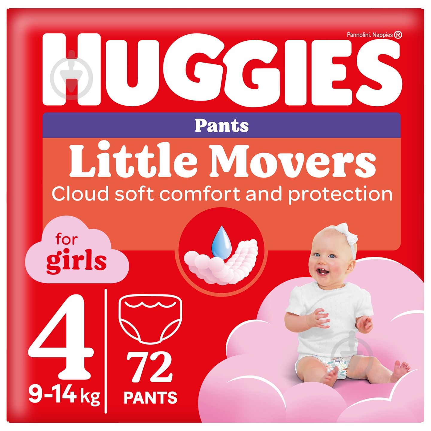 Підгузки-трусики Huggies Girl 4 9-14 кг 72 шт. - фото 1