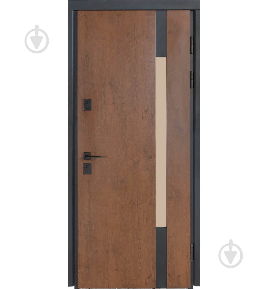 Двері вхідні Булат Термо Хаус 705 дуб бронзовий / молочний клен 2050x950 мм ліві - фото 2