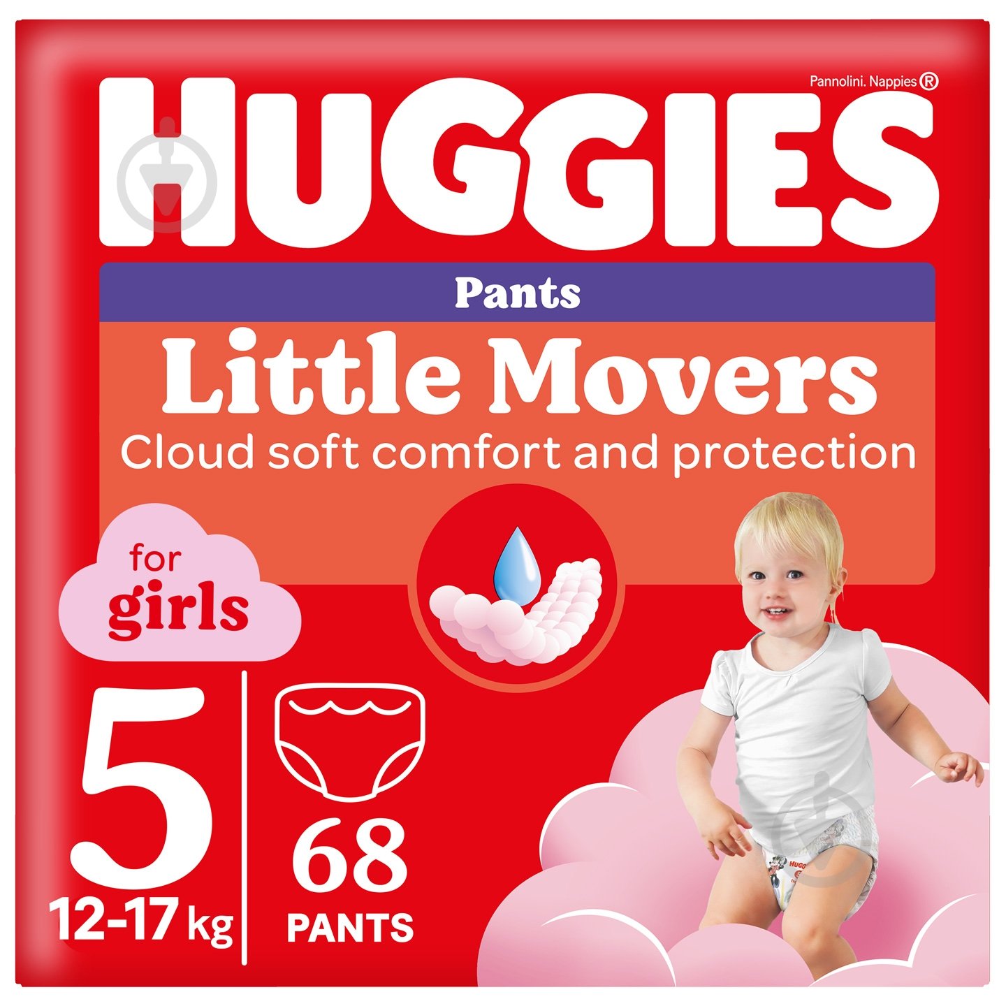 Підгузки-трусики Huggies Girl 5 12-17 кг 68 шт. - фото 1