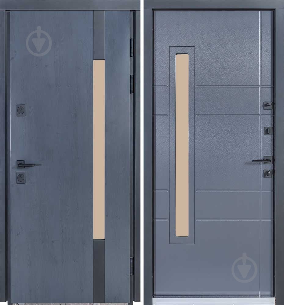 Дверь входная Булат Термо Хаус 705 темный антрацит / антрацит 2050x950 мм левая - фото 1