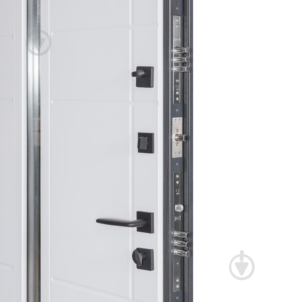 Двері вхідні Булат Термо Хаус 705 темний антрацит / білий атласний 2050x1200 мм ліві - фото 5