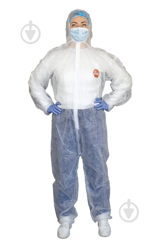 Комбинезон Zorro захисний зі спанбонду на блискавці р. XXL белый - фото 1