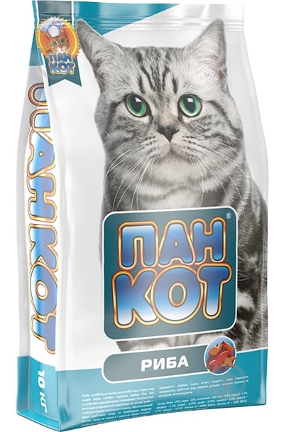 Корм сухой для котов Пан Кот Рыба 10 кг - фото 1