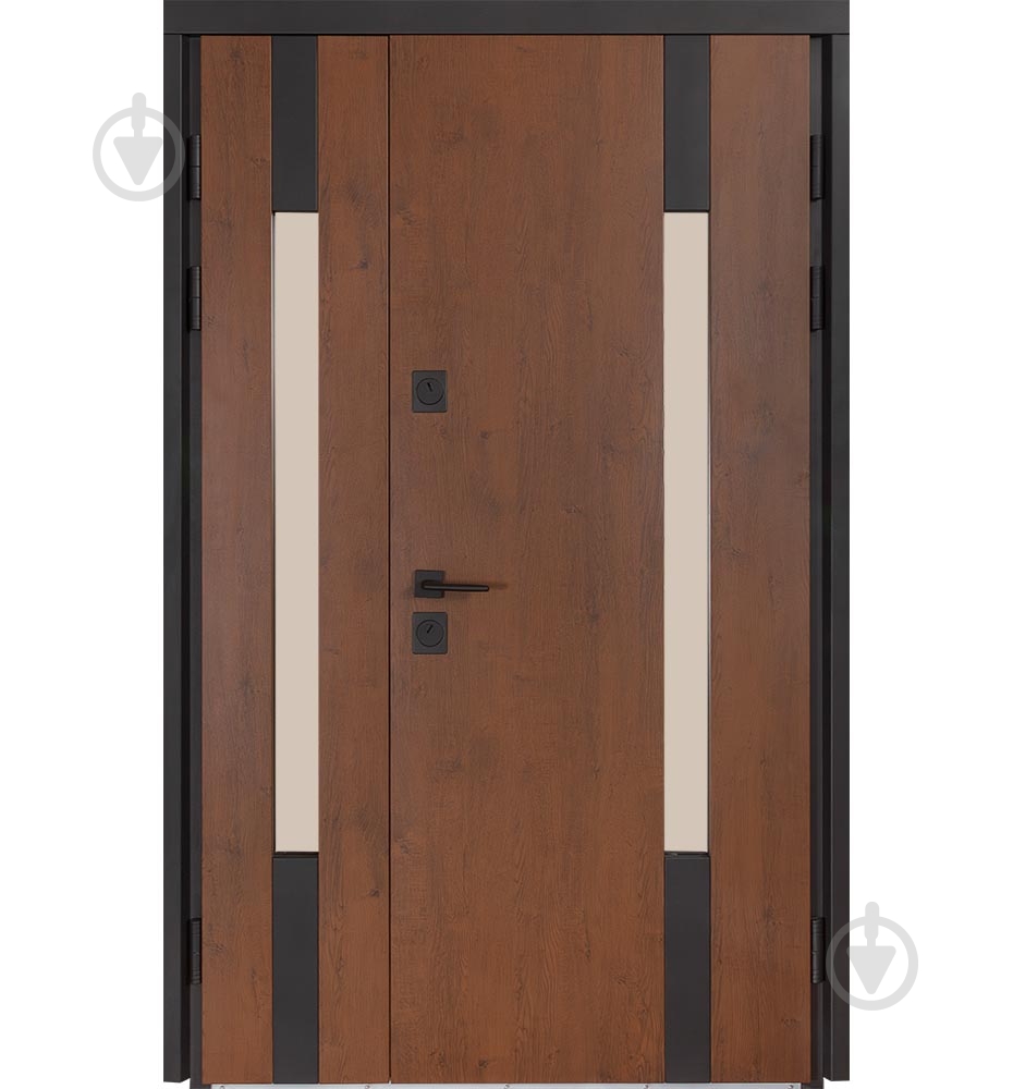 Дверь входная Булат Термо Хаус 706 дуб бронзовый / молочный клен 2050x1200 мм левая - фото 1