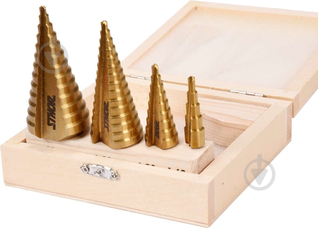 Набір свердел по металу STHOR d4-39 мм HSS 4241 4 шт. 22617 - фото 3 Набір свердел по металу STHOR d4-39 мм HSS 4241 4 шт. 22617 - фото 3