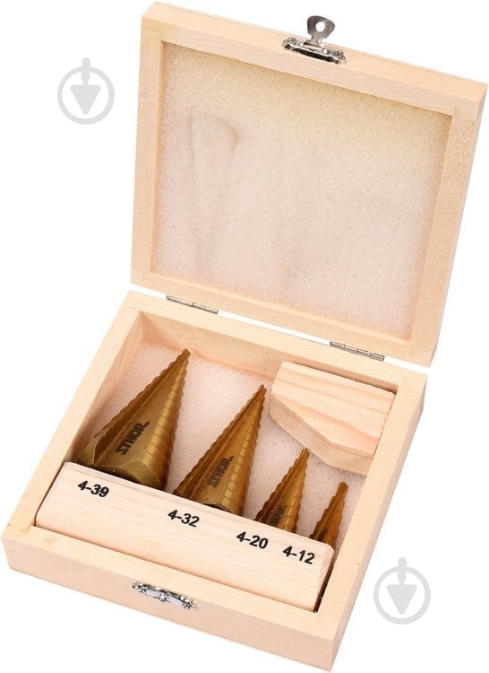 Набір свердел по металу STHOR d4-39 мм HSS 4241 4 шт. 22617 - фото 4 Набір свердел по металу STHOR d4-39 мм HSS 4241 4 шт. 22617 - фото 4