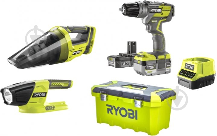 Набор инструментов RYOBI R18PDBL-252VTT - фото 1