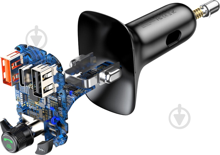 Зарядное устройство BASEUS T typed Bluetooth MP3 Black (CCTM-01) - фото 5