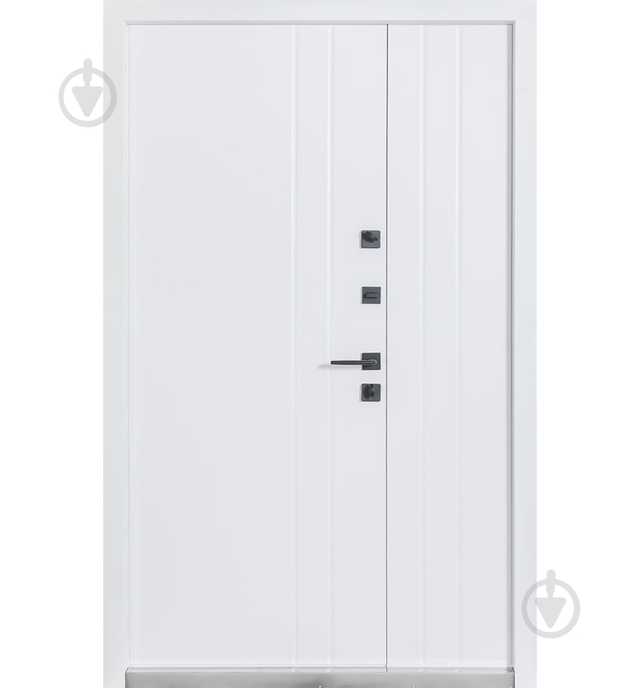 Двері вхідні Булат Термо Хаус 710 венге темний / білий атласний 2050x1200 мм праві - фото 2