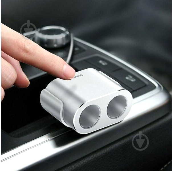 Разветвитель прикуривателя BASEUS High Efficiency One to Two Cigarette Lighter Silver (CRDYQ-0S) - фото 2 Разветвитель прикуривателя BASEUS High Efficiency One to Two Cigarette Lighter Silver (CRDYQ-0S) - фото 2