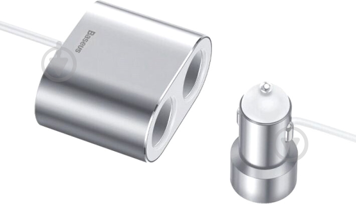 Разветвитель прикуривателя BASEUS High Efficiency One to Two Cigarette Lighter Silver (CRDYQ-0S) - фото 5 Разветвитель прикуривателя BASEUS High Efficiency One to Two Cigarette Lighter Silver (CRDYQ-0S) - фото 5