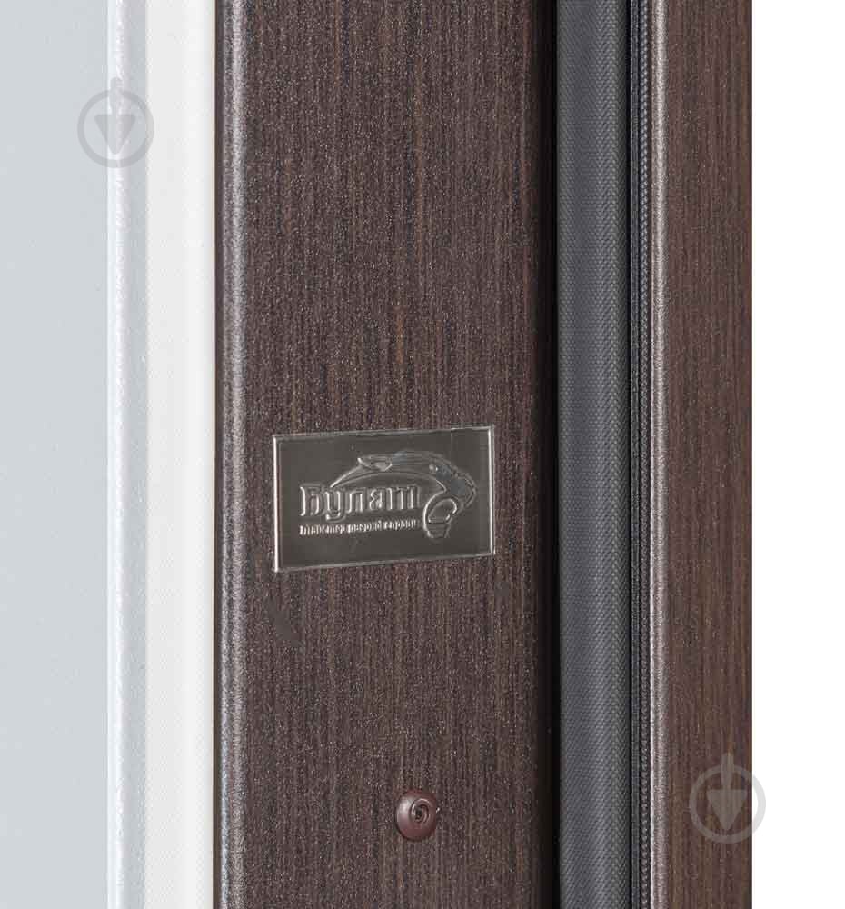 Двері вхідні Булат Термо Хаус 710 венге темний / білий атласний 2050x950 мм ліві - фото 9