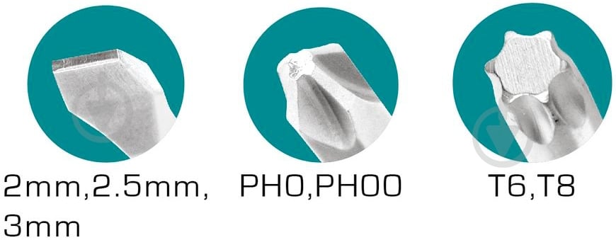 Набор отверток Total для точных работ 7 шт. SL 2.0 / 2.5 / 3.0 PH 00 / 0 T 6 / 8×50 мм THT250726 - фото 4 Набор отверток Total для точных работ 7 шт. SL 2.0 / 2.5 / 3.0 PH 00 / 0 T 6 / 8×50 мм THT250726 - фото 4