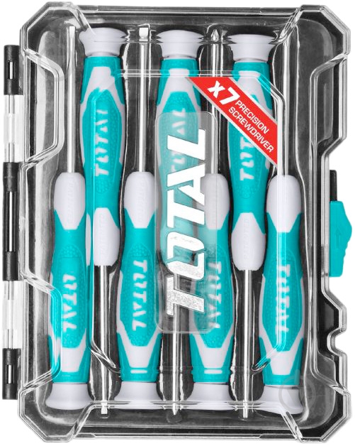 Набор отверток Total для точных работ 7 шт. SL 2.0 / 2.5 / 3.0 PH 00 / 0 T 6 / 8×50 мм THT250726 - фото 7 Набор отверток Total для точных работ 7 шт. SL 2.0 / 2.5 / 3.0 PH 00 / 0 T 6 / 8×50 мм THT250726 - фото 7