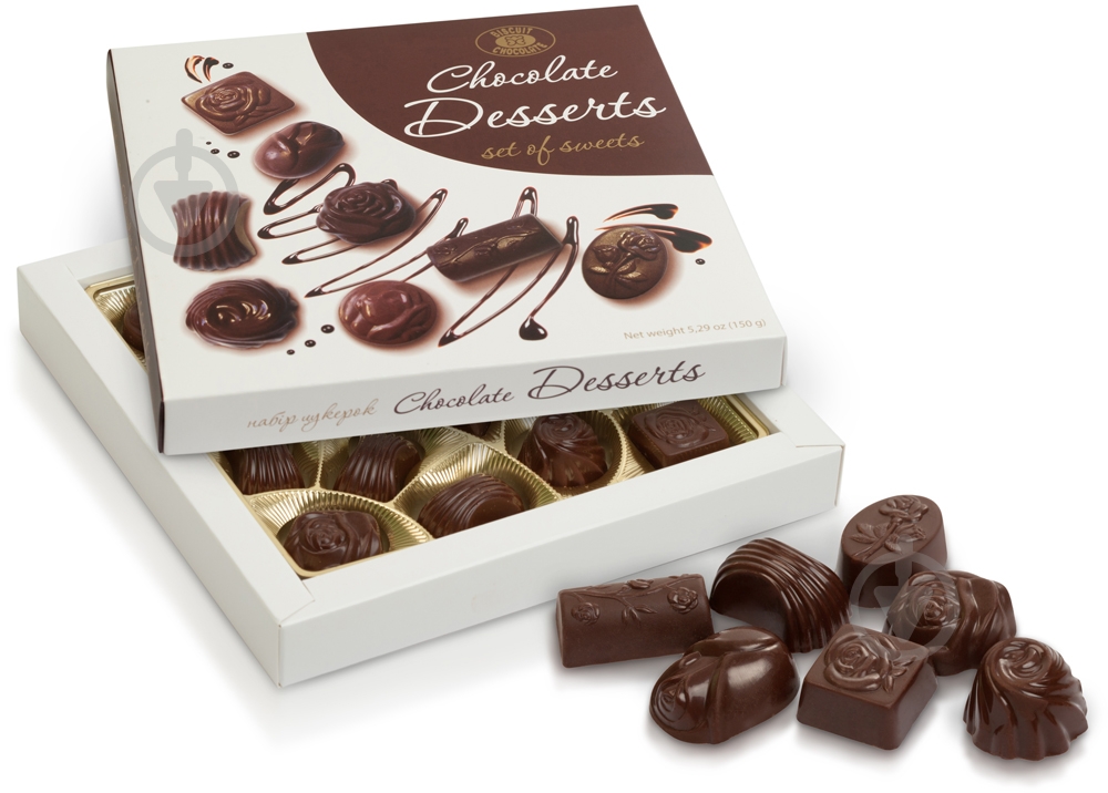 Цукерки Бісквіт-шоколад 150 г (Chocolate Desserts) - фото 1 Цукерки Бісквіт-шоколад 150 г (Chocolate Desserts) - фото 1