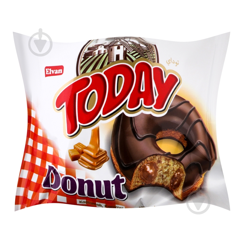 Пончик Elvan в глазури с карамелью Donut Today м/у 50 г 50 г - фото 1 Пончик Elvan в глазури с карамелью Donut Today м/у 50 г 50 г - фото 1
