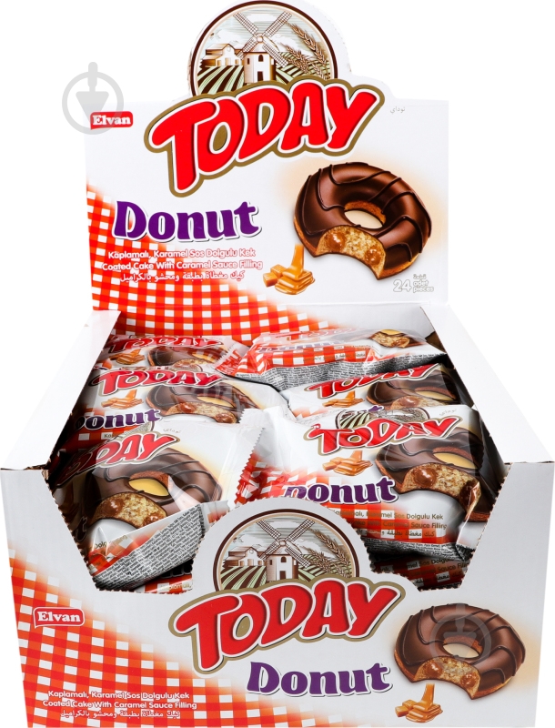 Пончик Elvan в глазури с карамелью Donut Today м/у 50 г 50 г - фото 3 Пончик Elvan в глазури с карамелью Donut Today м/у 50 г 50 г - фото 3