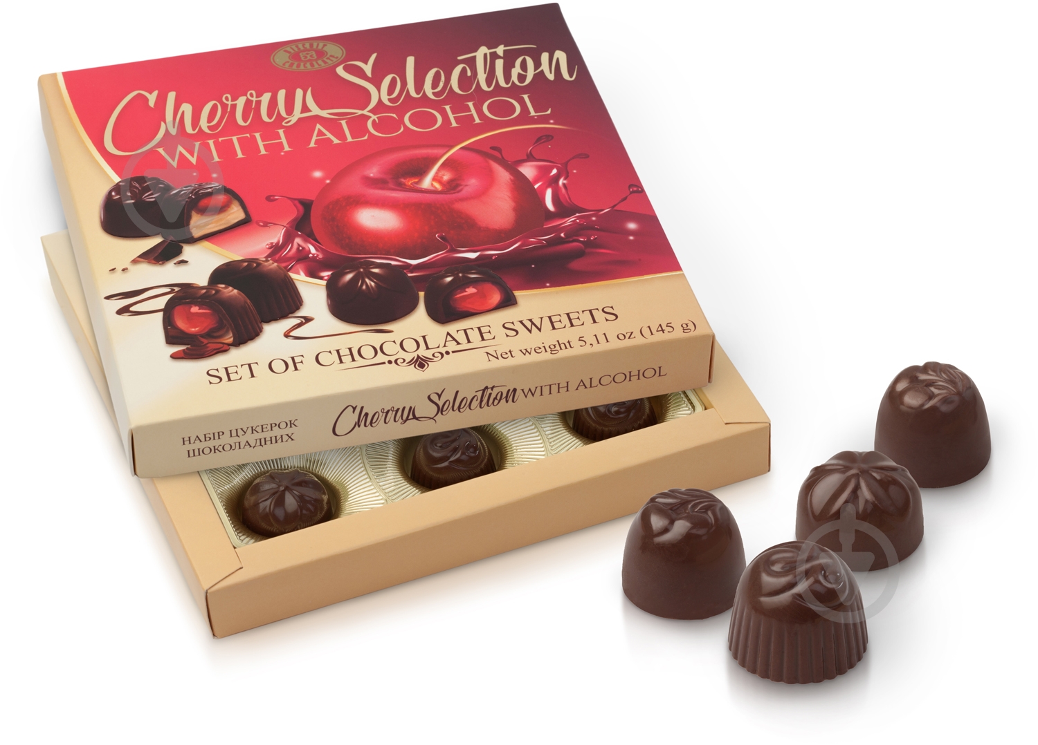 Конфеты Бисквит-шоколад 145 г (cherry selection with alcohol) - фото 1 Конфеты Бисквит-шоколад 145 г (cherry selection with alcohol) - фото 1