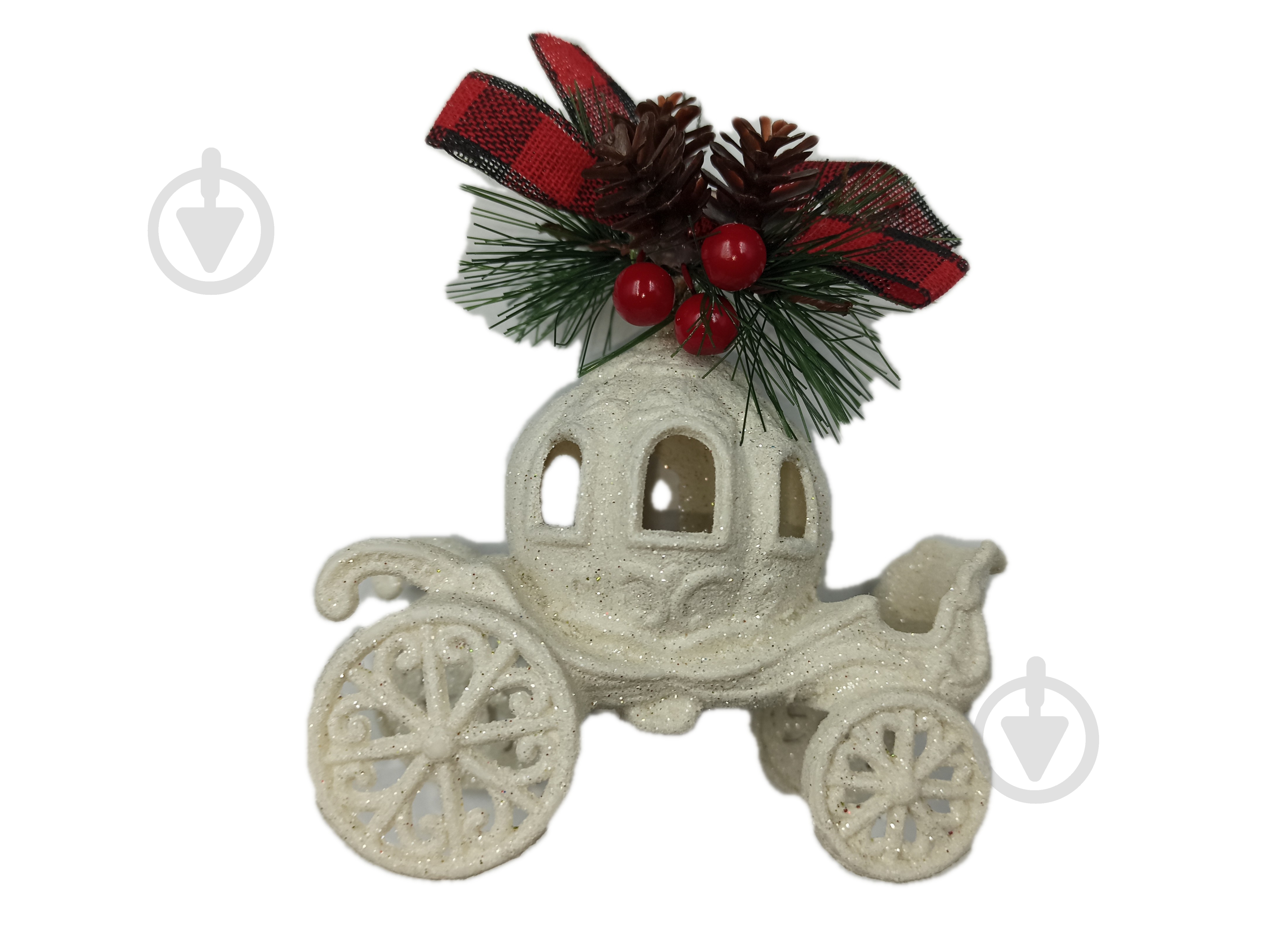 Елочная игрушка Карета E09024 12 см - фото 1