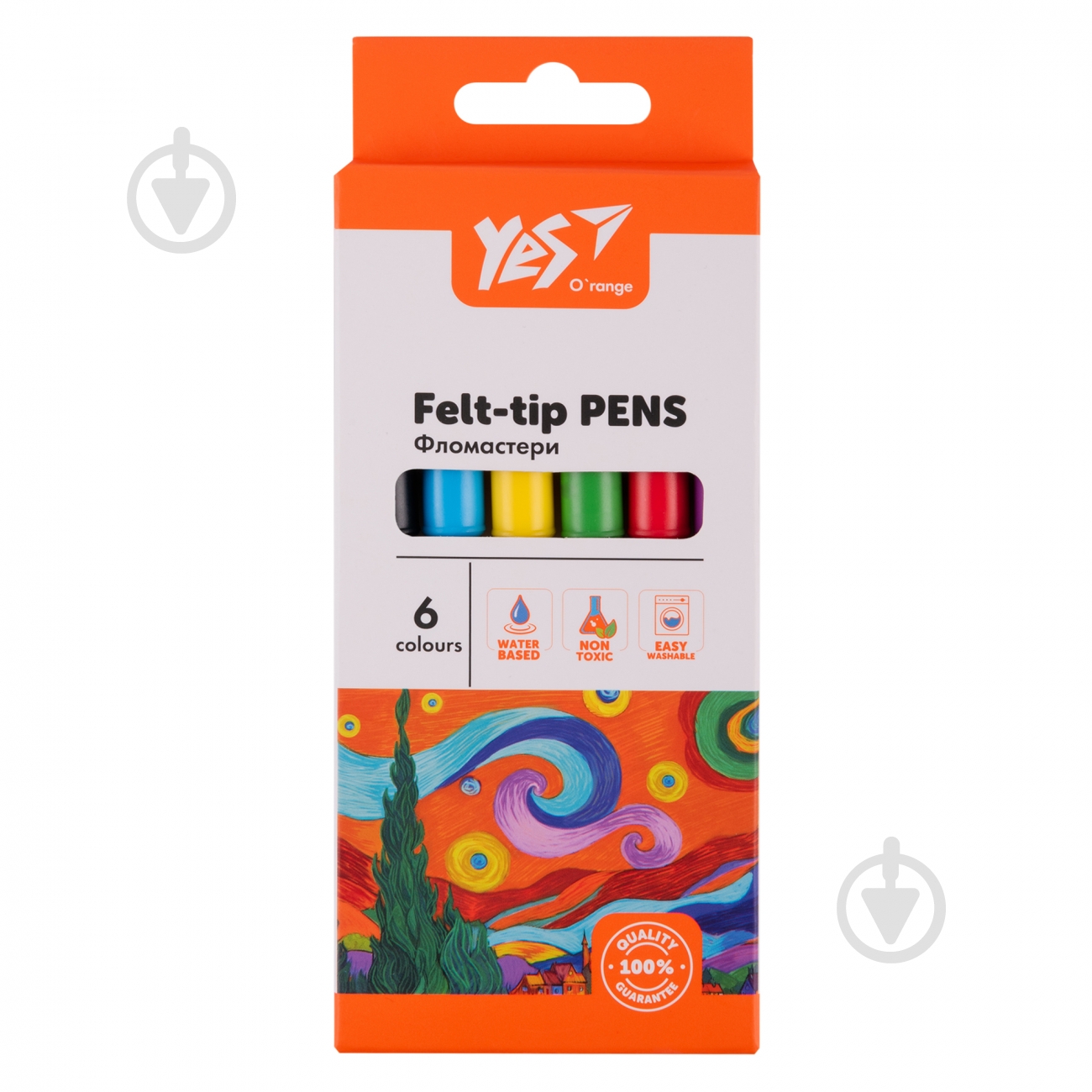 Набір фломастерів 6 кольорів Orange Line YES - фото 1 Набір фломастерів 6 кольорів Orange Line YES - фото 1