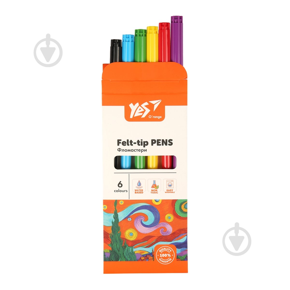 Набір фломастерів 6 кольорів Orange Line YES - фото 2 Набір фломастерів 6 кольорів Orange Line YES - фото 2