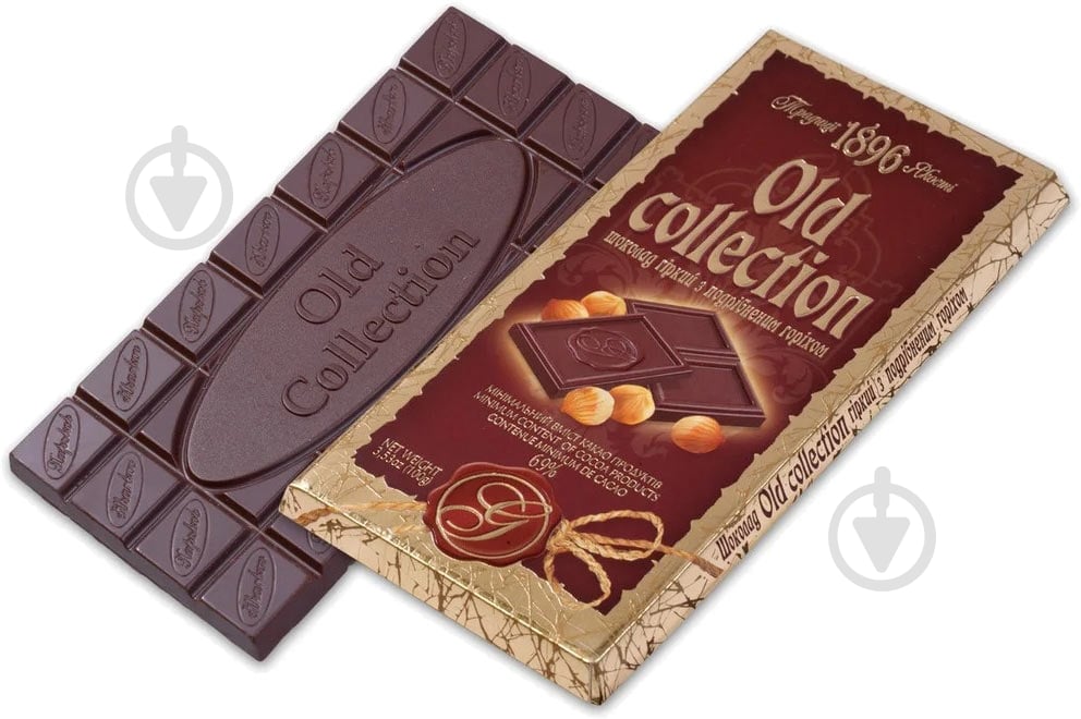 Шоколад Old Collection гіркий з дробленим горіхом 100г - фото 1 Шоколад Old Collection гіркий з дробленим горіхом 100г - фото 1