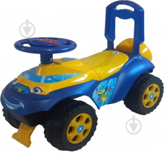 Машинка Doloni Toys сине-желтая 0142/R/04 - фото 1