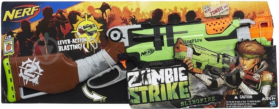 Бластер Nerf Зомби Страйк Слингфайр A6563 - фото 4