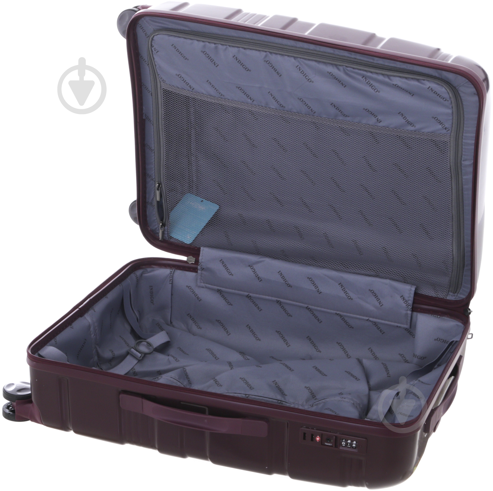 Чемодан Indigo 19115 40 л бордовый 48х37х21 см - фото 3