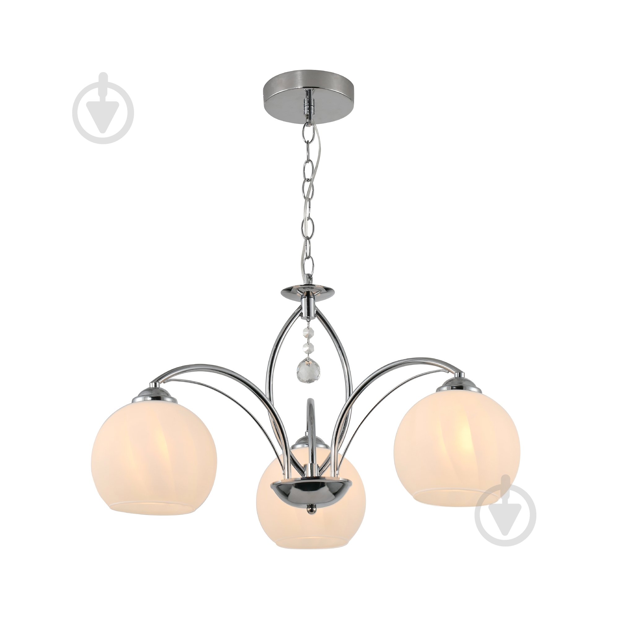 Люстра Miorro Estelle 560х560 мм 3x40 Вт E27 хром 51-311-151 - фото 2