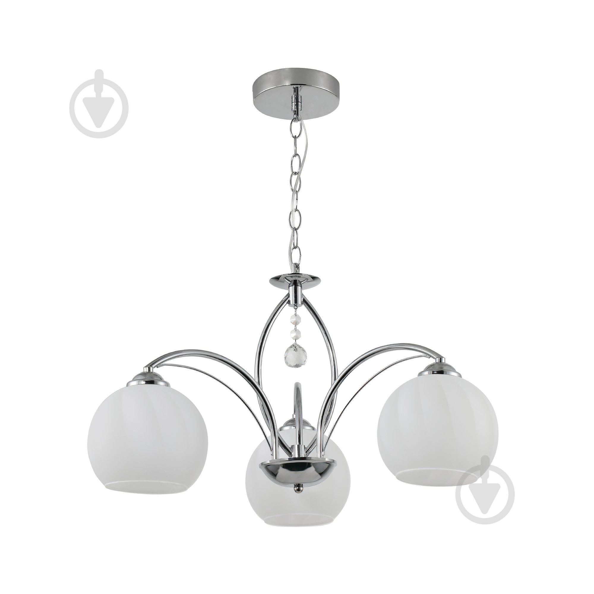 Люстра Miorro Estelle 560х560 мм 3x40 Вт E27 хром 51-311-151 - фото 1