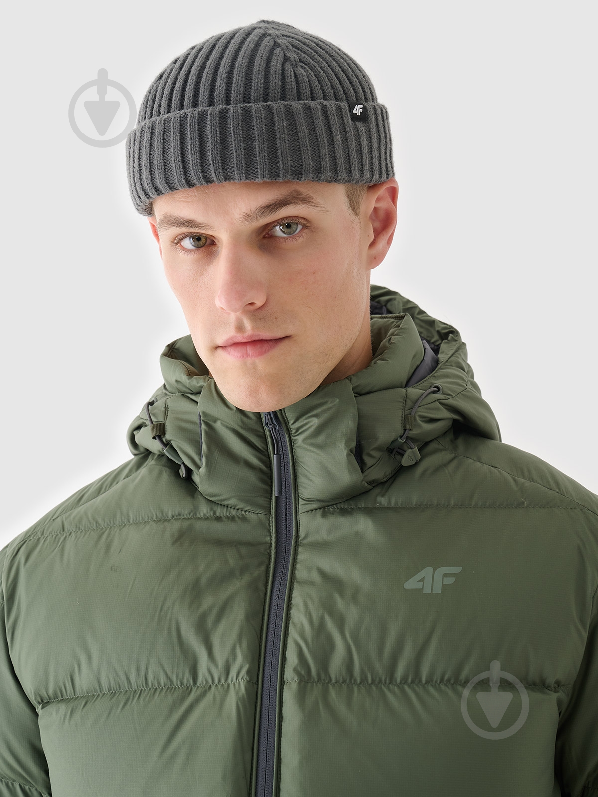 Пуховик мужской зимний 4F DOWN JACKET M513 4FWAW24TDJAM513-44S р.S хаки - фото 4